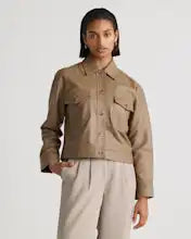 100% Leather Cropped Jacket – Classic Sheep Leather