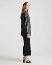 100% Leather Shirt Jacket – Classic Overshirt in Premium Sheep Leather