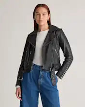 100% Leather Motorcycle Jacket – Distressed & Classic Biker Style in Premium Sheep Leather