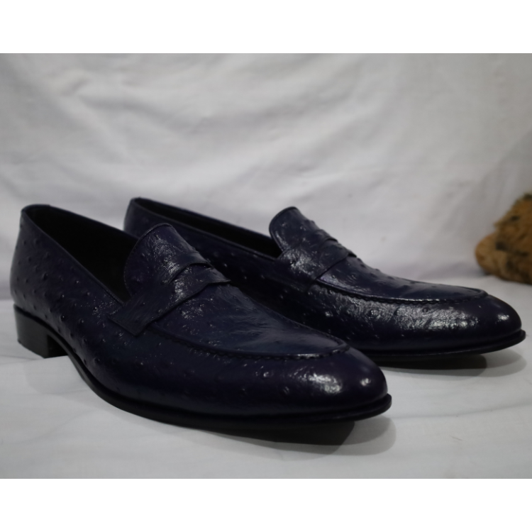 Men's Ostrich Leather Loafers
