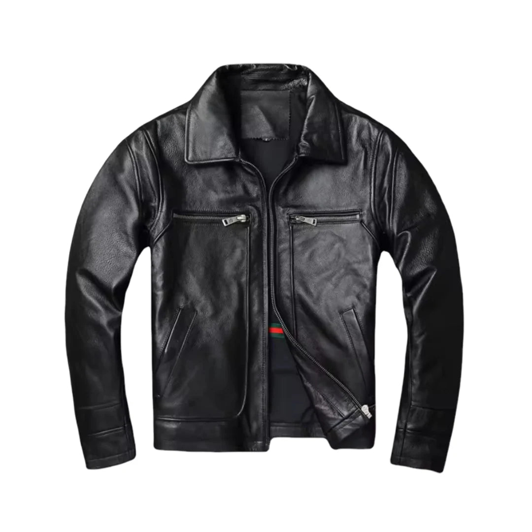 Thomas | Rugged Trucker Style Leather Jacket – Bold Everyday Classic