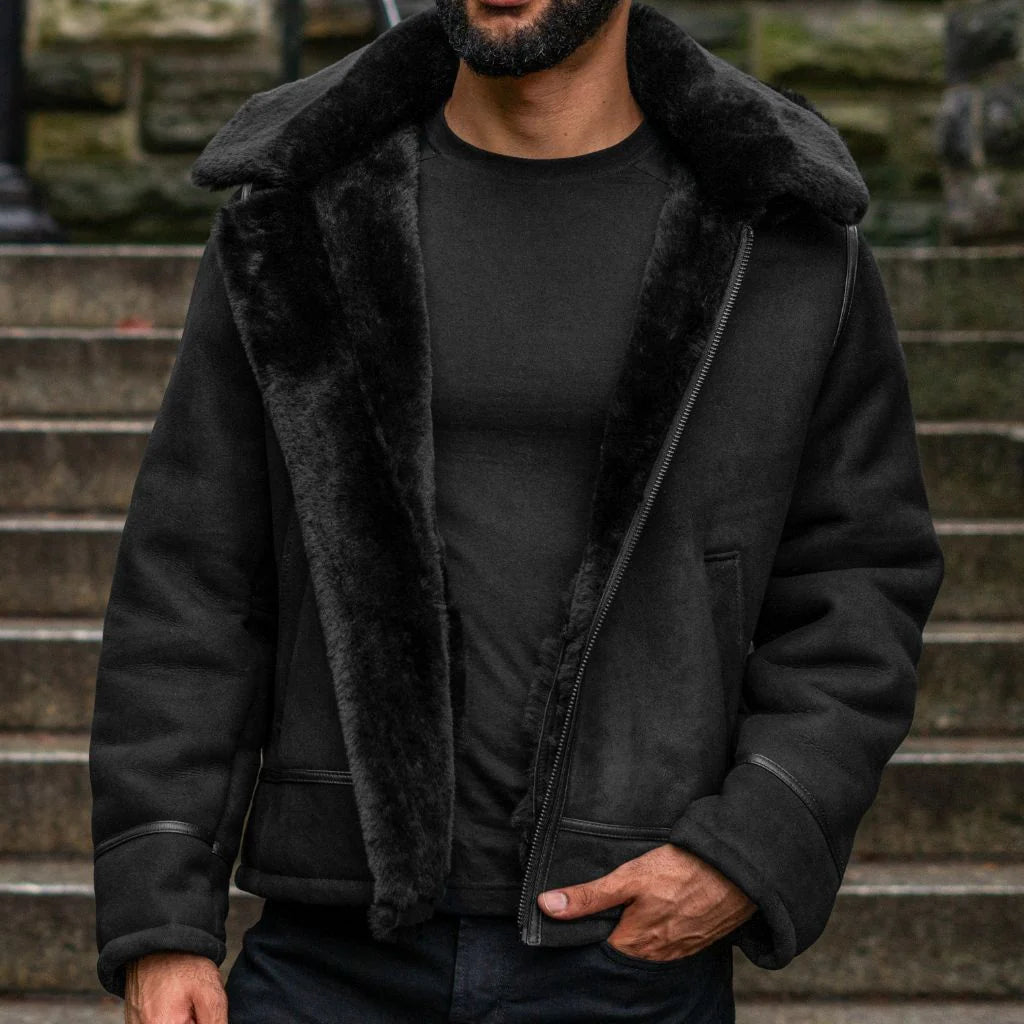 Men’s Bronco Jacket – Merino Shearling with Nappa Lambskin Leather Trim
