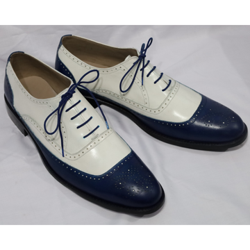 Two-Tone Oxford Brogues – Navy & White