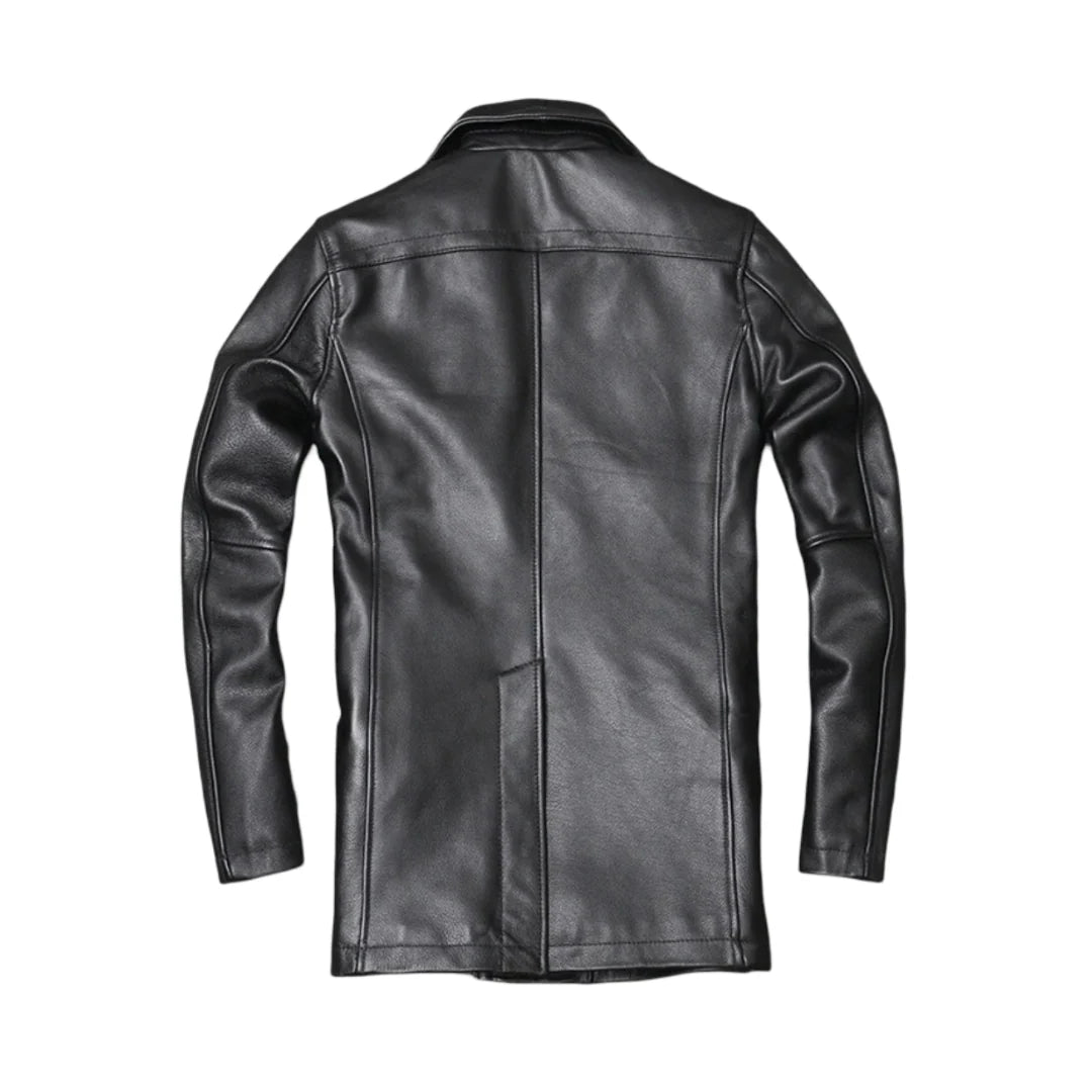 Ford | Men’s Cowhide Double-Breasted Leather Jacket – Timeless Sophistication
