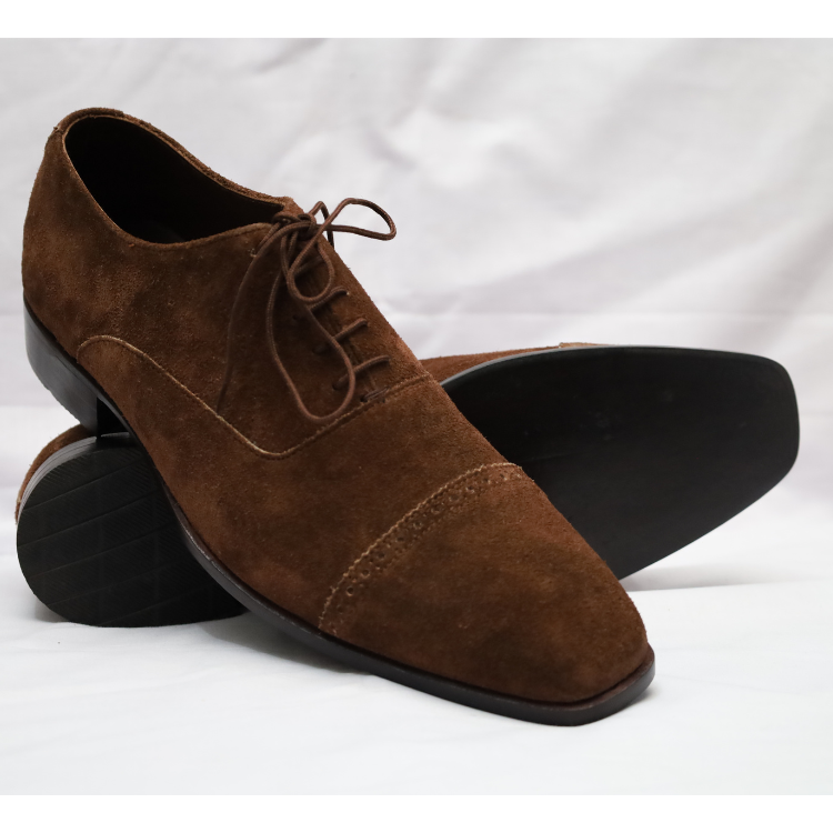 Brown Suede Oxford Shoes