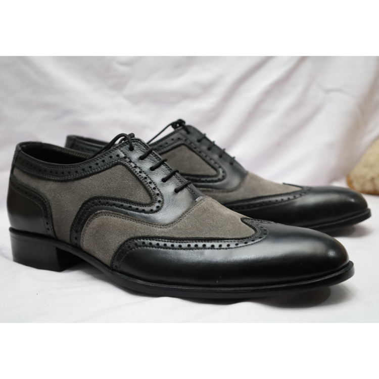 Men's Two-Tone Leather Brogue Shoes