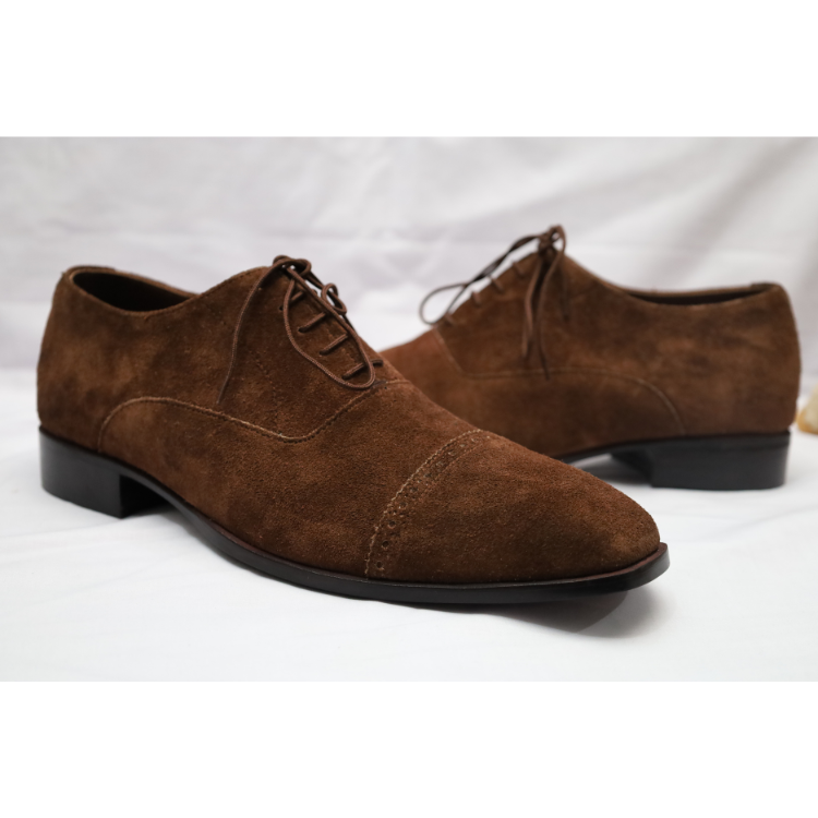 Brown Suede Oxford Shoes