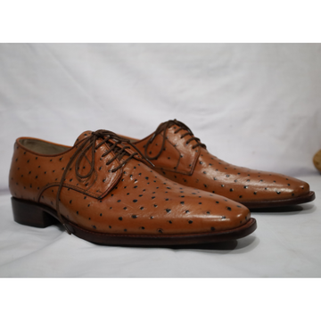 Men's Ostrich Leather Oxford Shoes