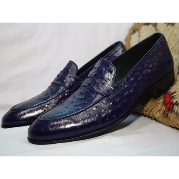 Men's Ostrich Leather Loafers