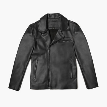 Men’s Tobacco Lambskin Leather Motorcycle Jacket – Handcrafted & Durable