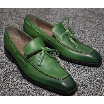 Emerald Green Tassel Loafers