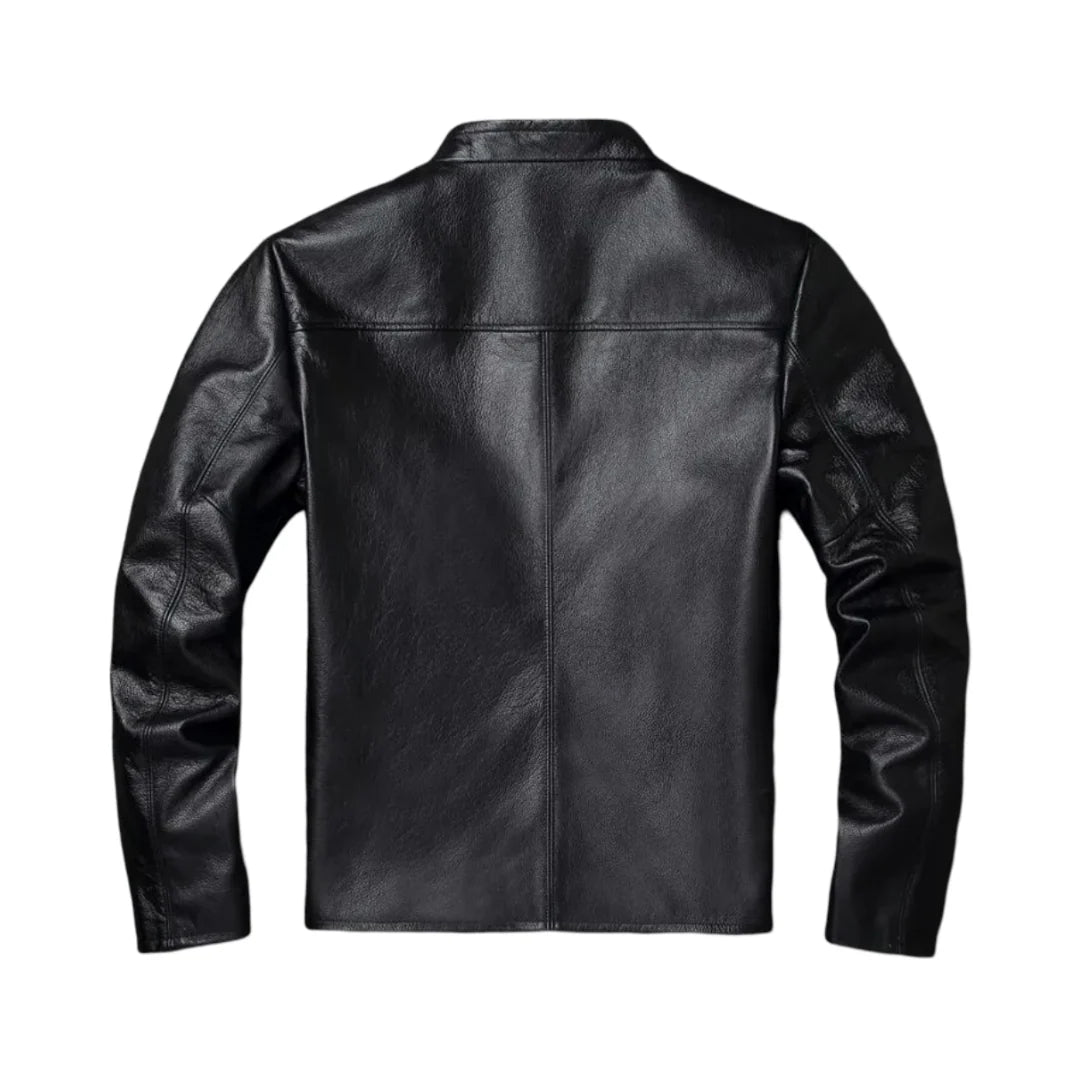 Maximilian | Classic Men’s Leather Motorcycle Jacket – Sleek Timeless Edge