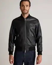 100% Washed Leather Bomber Jacket – Classic Style with Modern Edge