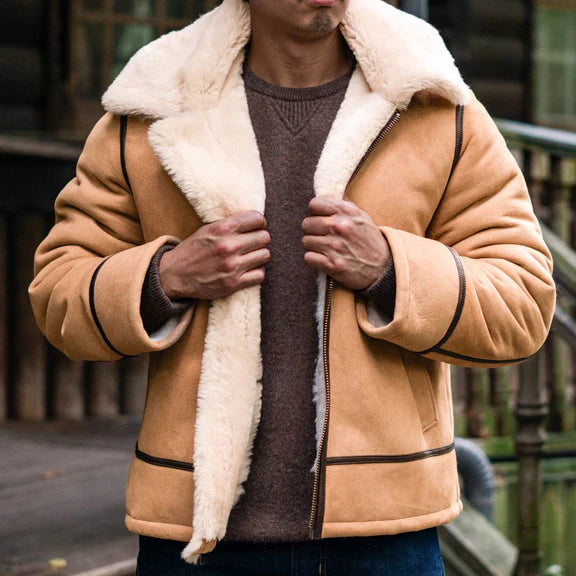 Men’s Bronco Jacket – Merino Shearling with Nappa Lambskin Leather Trim