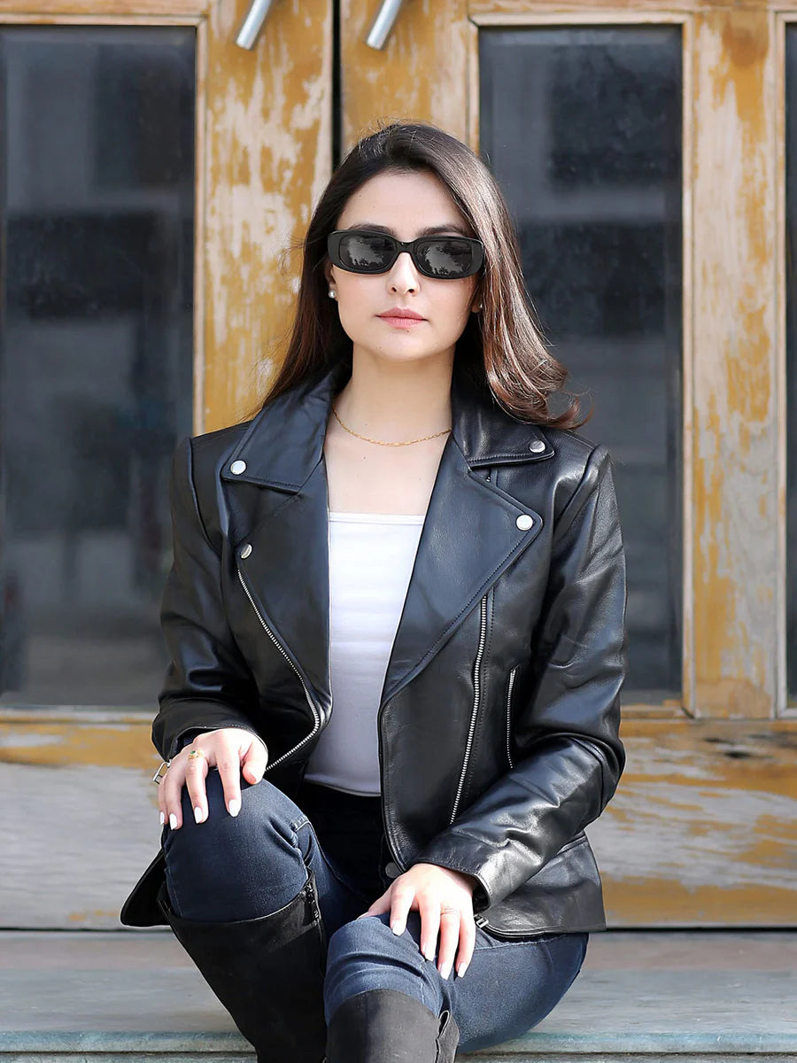 Black Leather Biker Jacket