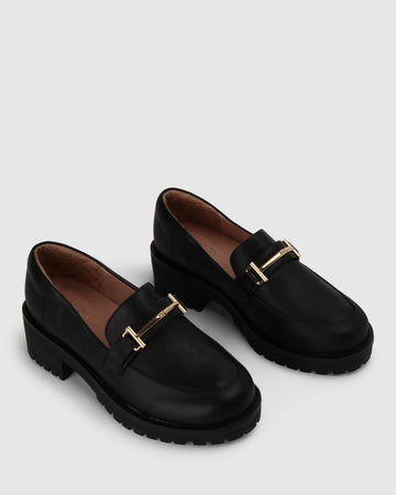 Agatha Casual Heeled Leather Loafers