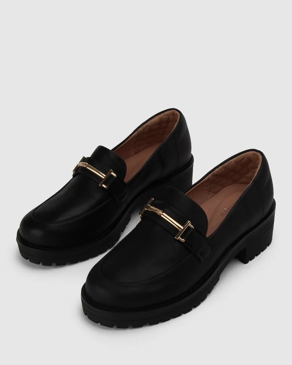 Agatha Casual Heeled Leather Loafers