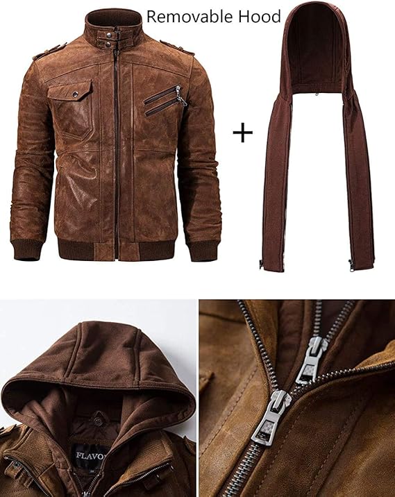 Men’s Brown Leather Motorcycle Jacket