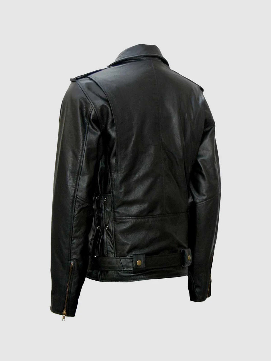 Black Leather Motorcycle Jacket