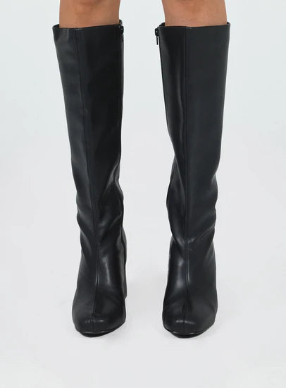 Teala Knee-High Boots Black