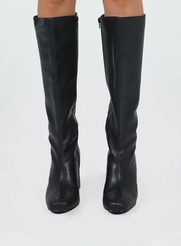 Teala Knee-High Boots Black
