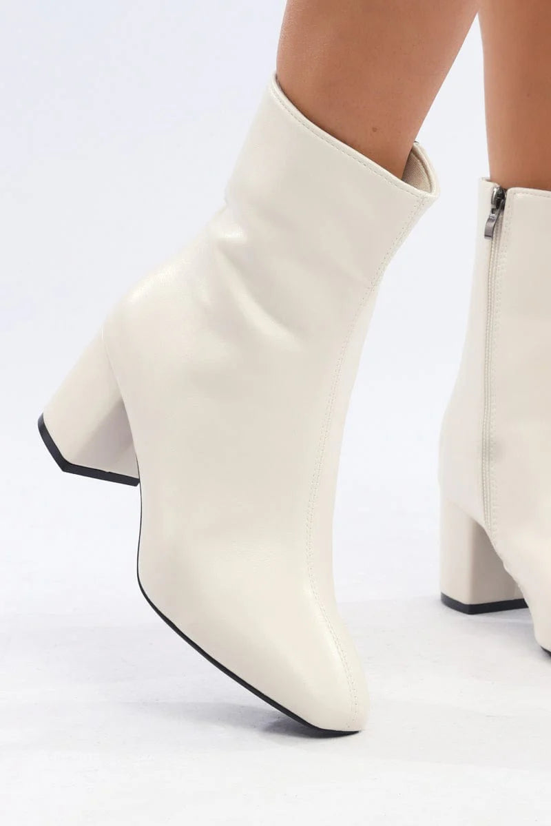 White Ankle Boots