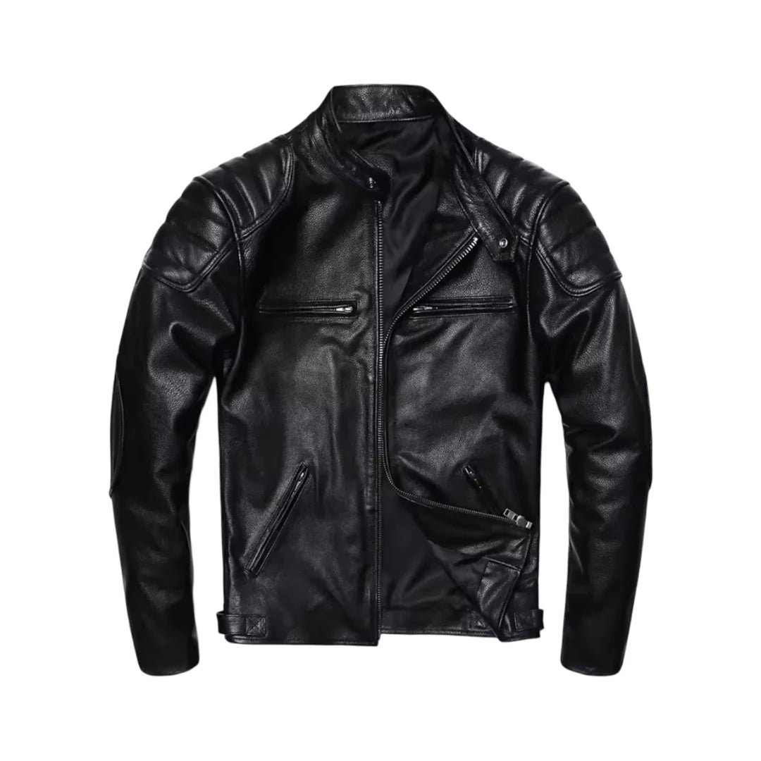 Alexander | Vintage Racer Leather Jacket – Distressed Classic