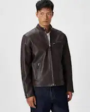 100% Leather Café Racer Jacket – Modern Classic