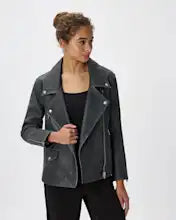 100% Leather Oversized Biker Jacket – Classic Rider Style
