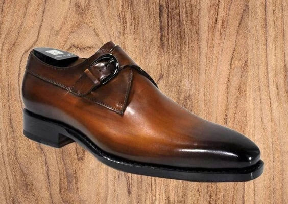 Men's Leather Monk Strap Shoe